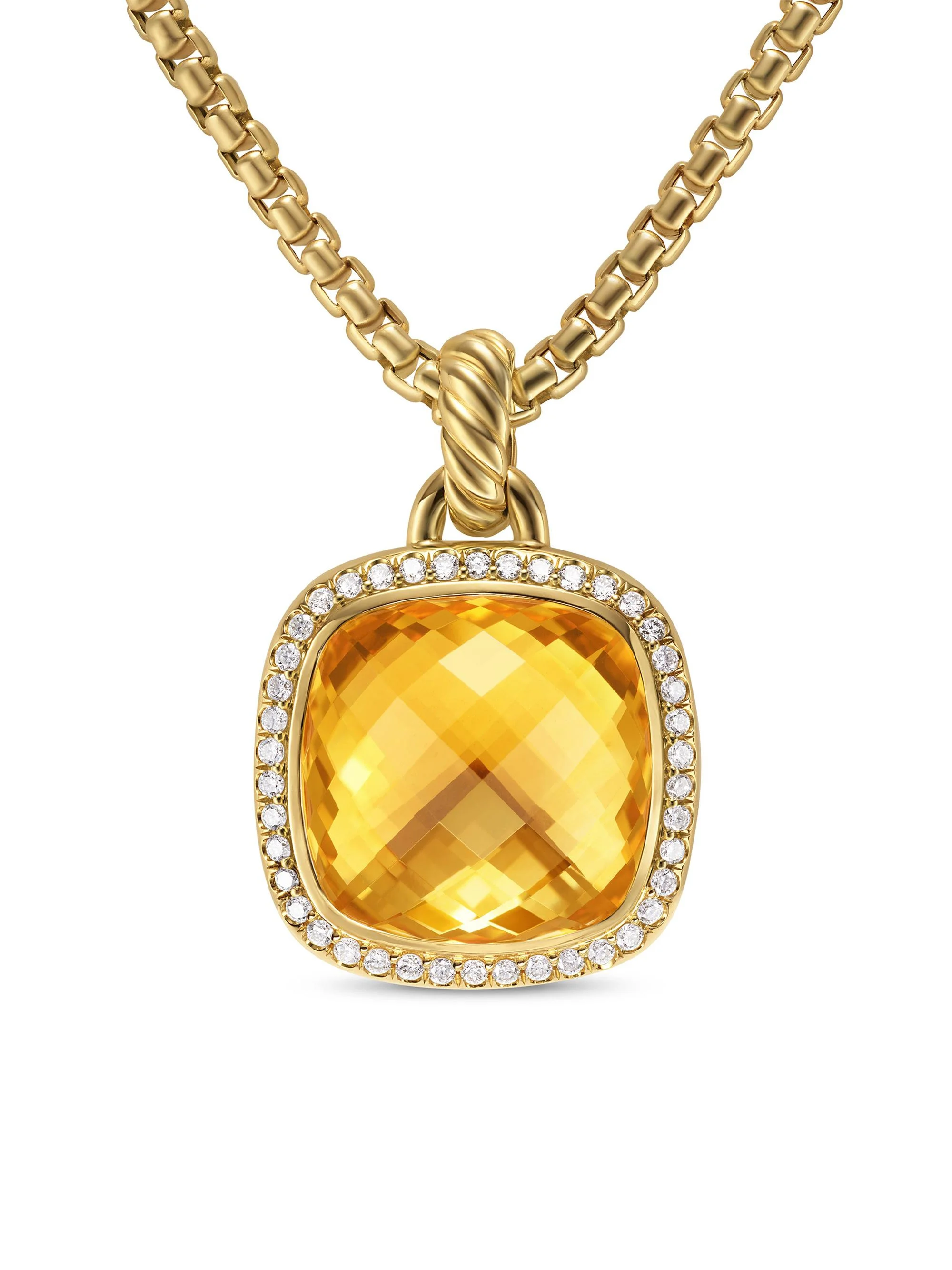 Women's Albion Pendant in 18K Yellow Gold - Citrine - 1