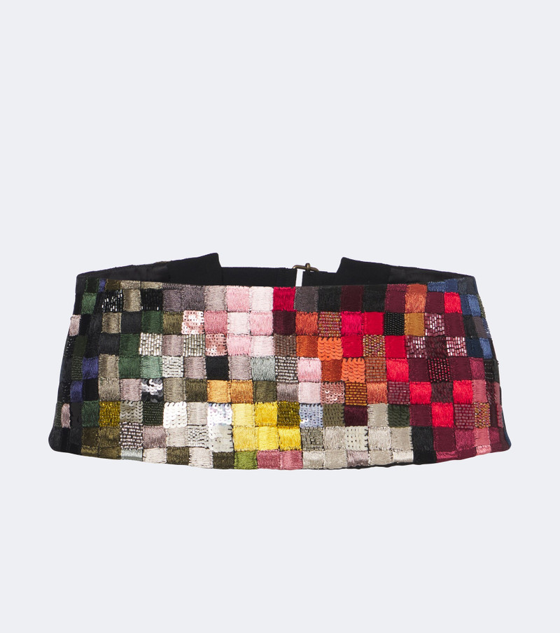 Embellished patchwork belt 1