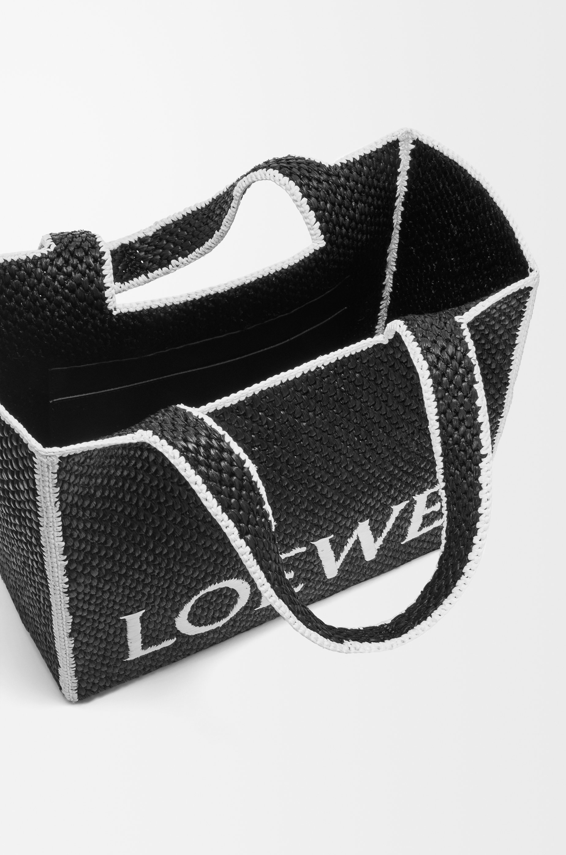 Large LOEWE Font Tote in raffia - 8