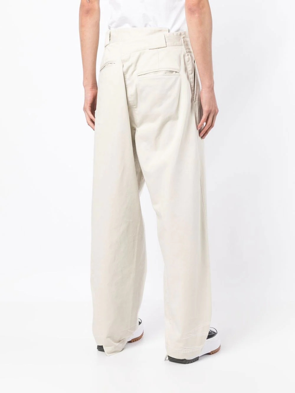 asymmetric loose-fit trousers - 4