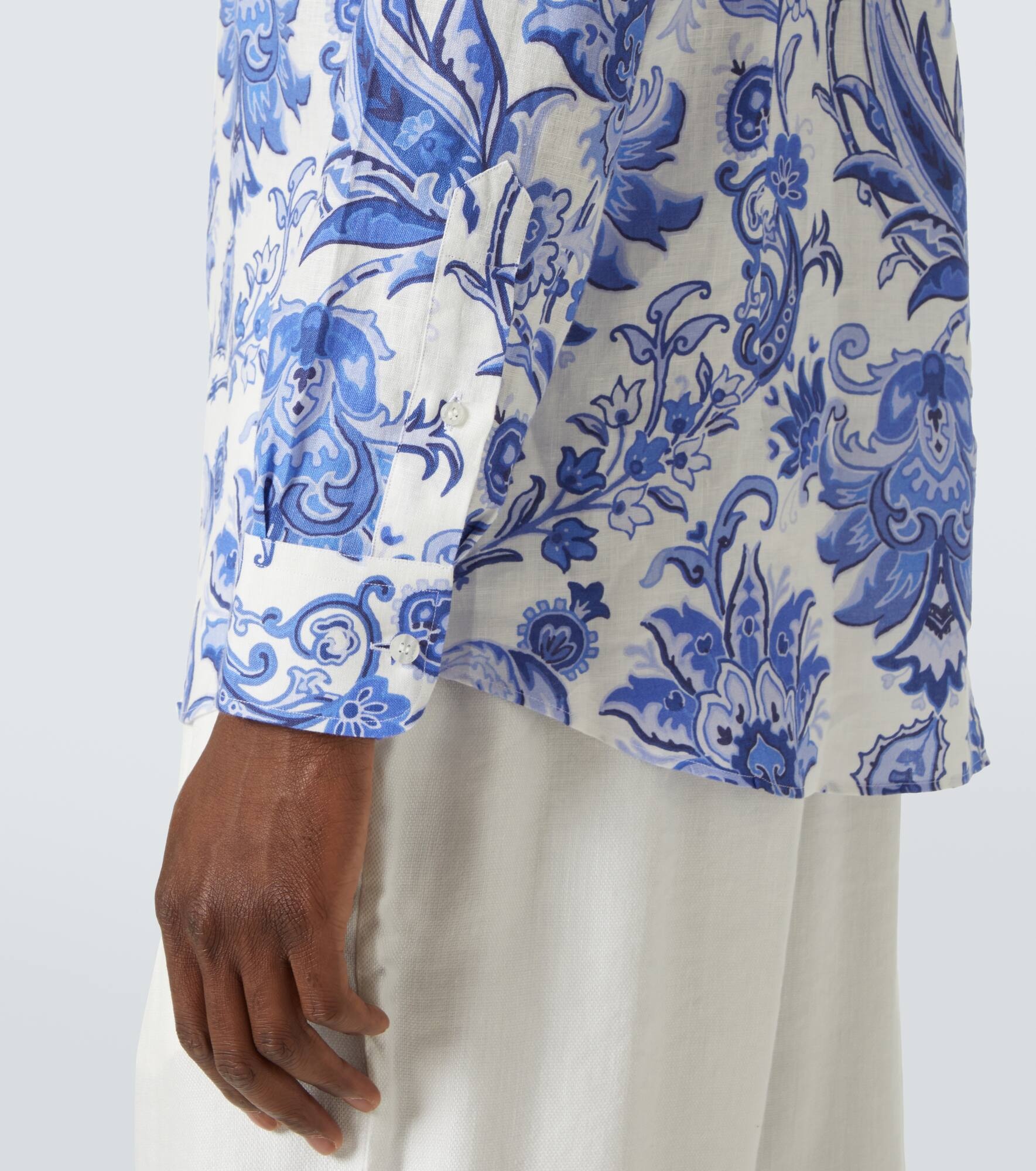 Roma printed linen shirt - 7