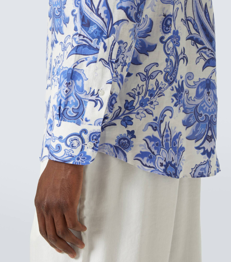 Roma printed linen shirt 7