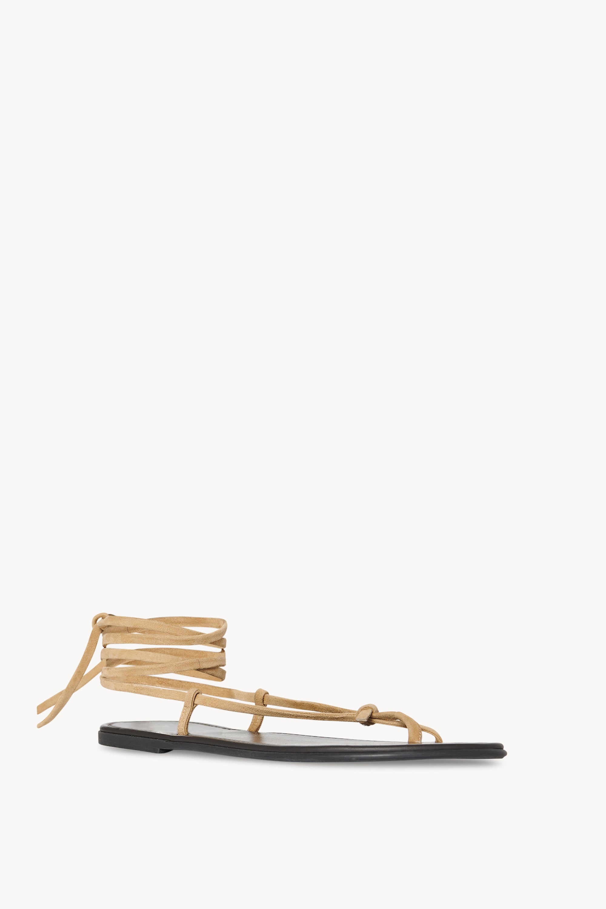Flat Knot Sandal in Suede - 2