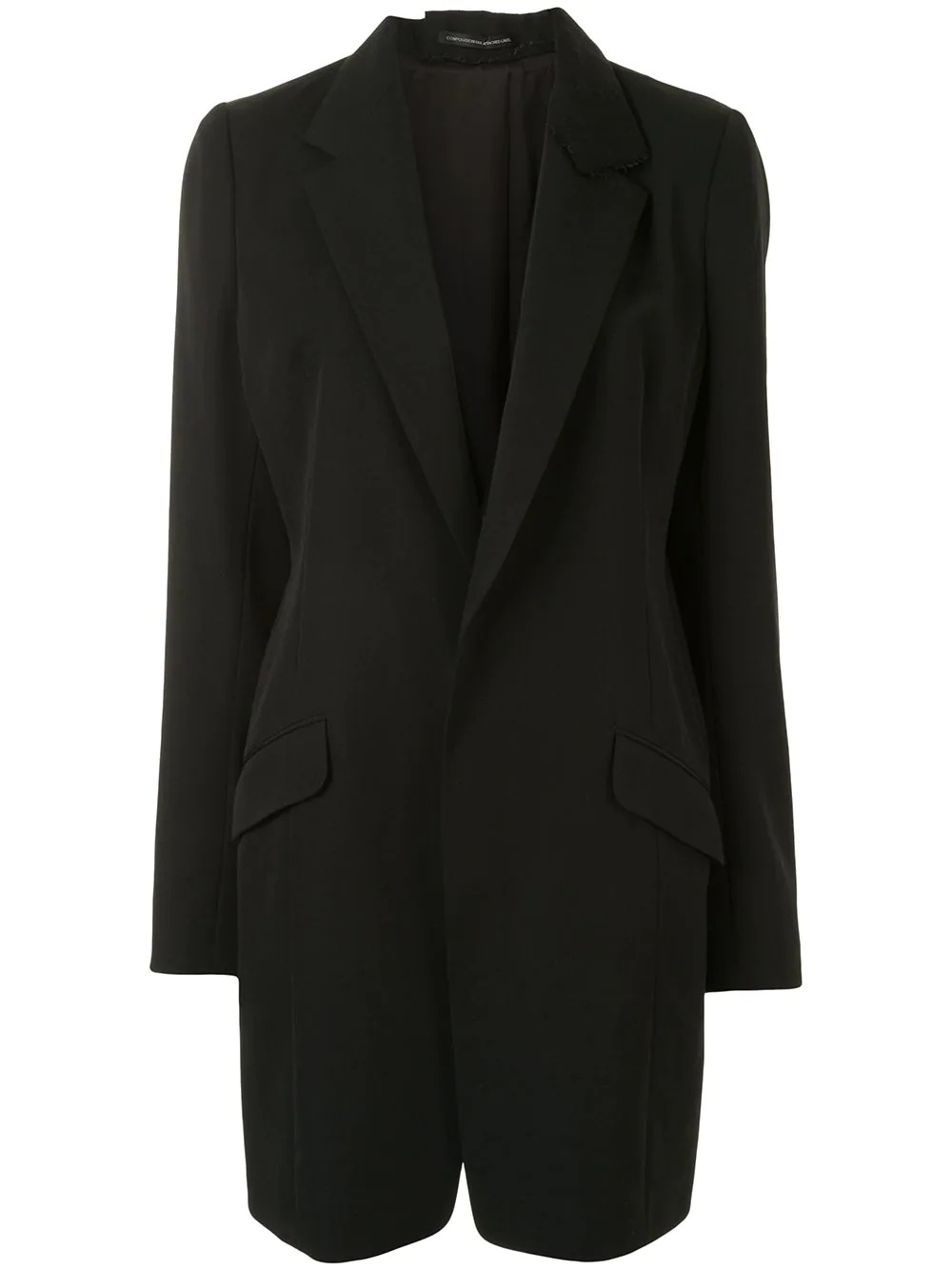 long-line blazer - 1