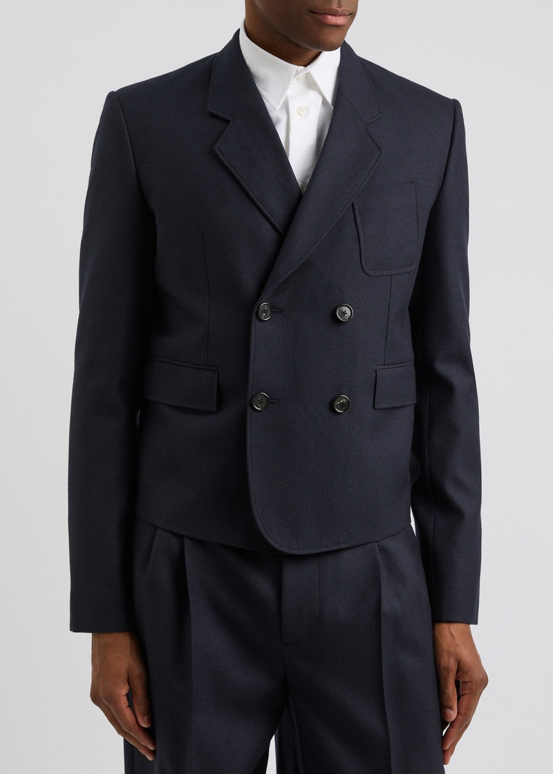 Loewe Loewe Double-breasted Cropped Wool Blazer outlook