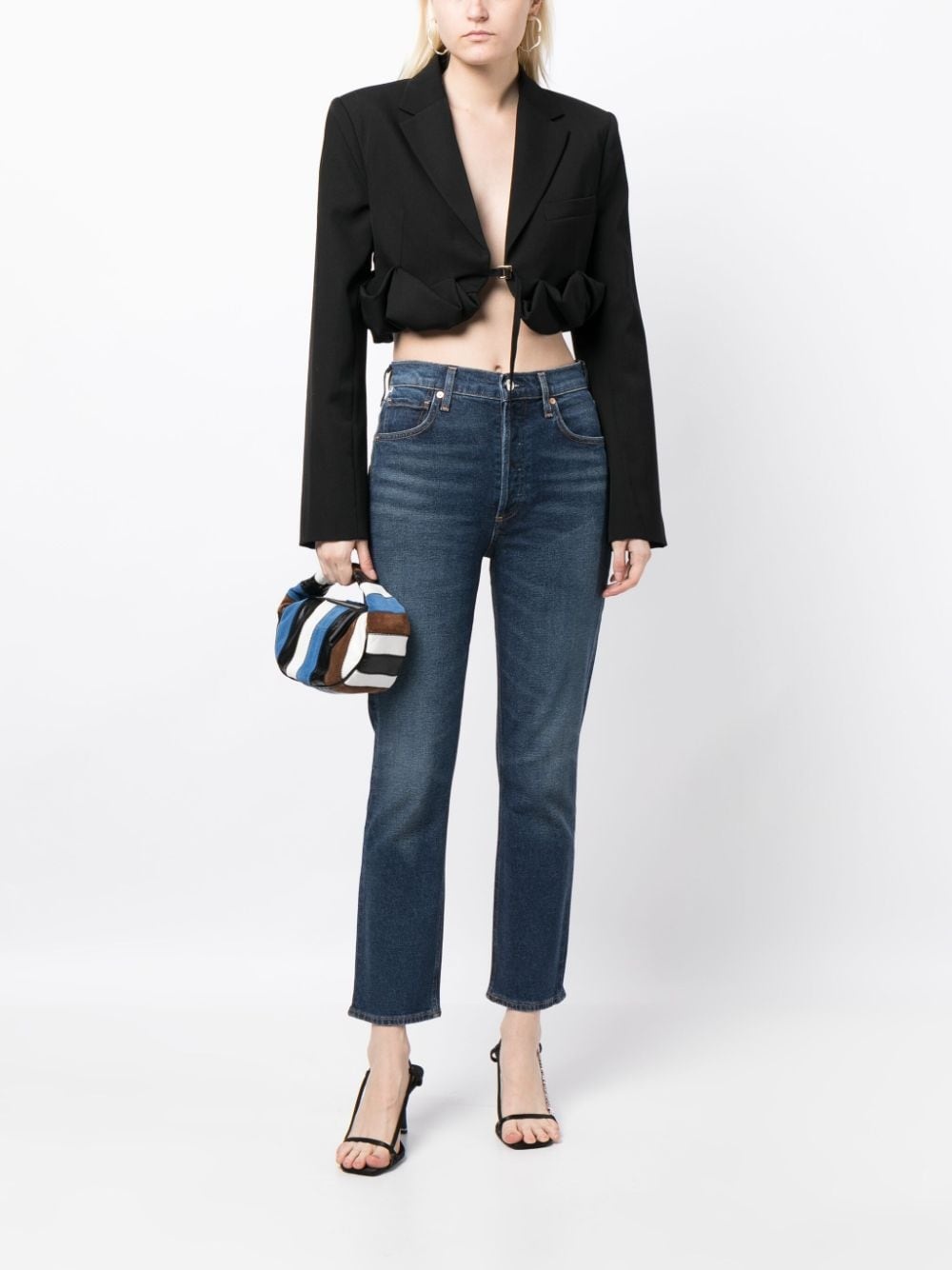 Jolene stonewashed cropped jeans - 2