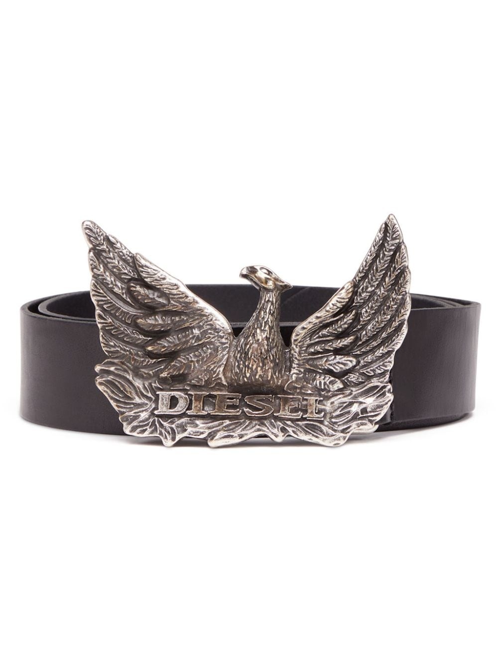 Phoenix logo-plaque leather belt - 1