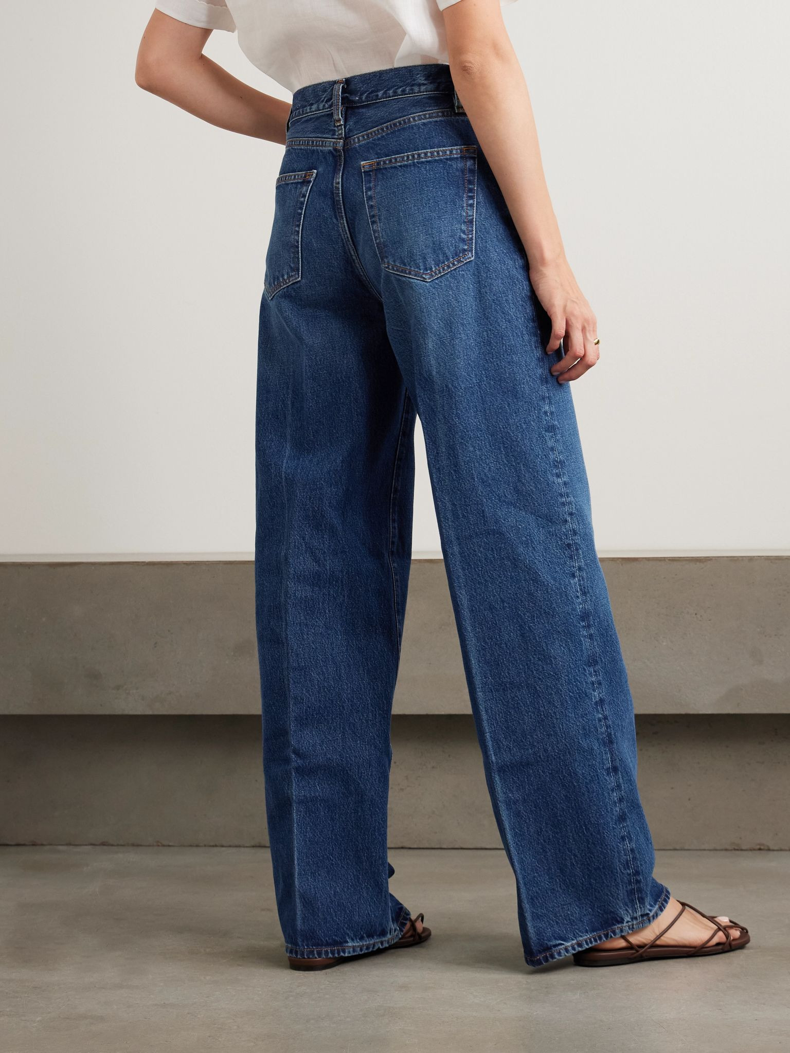 The Collegiate high-rise wide-leg jeans Mid denim - 4