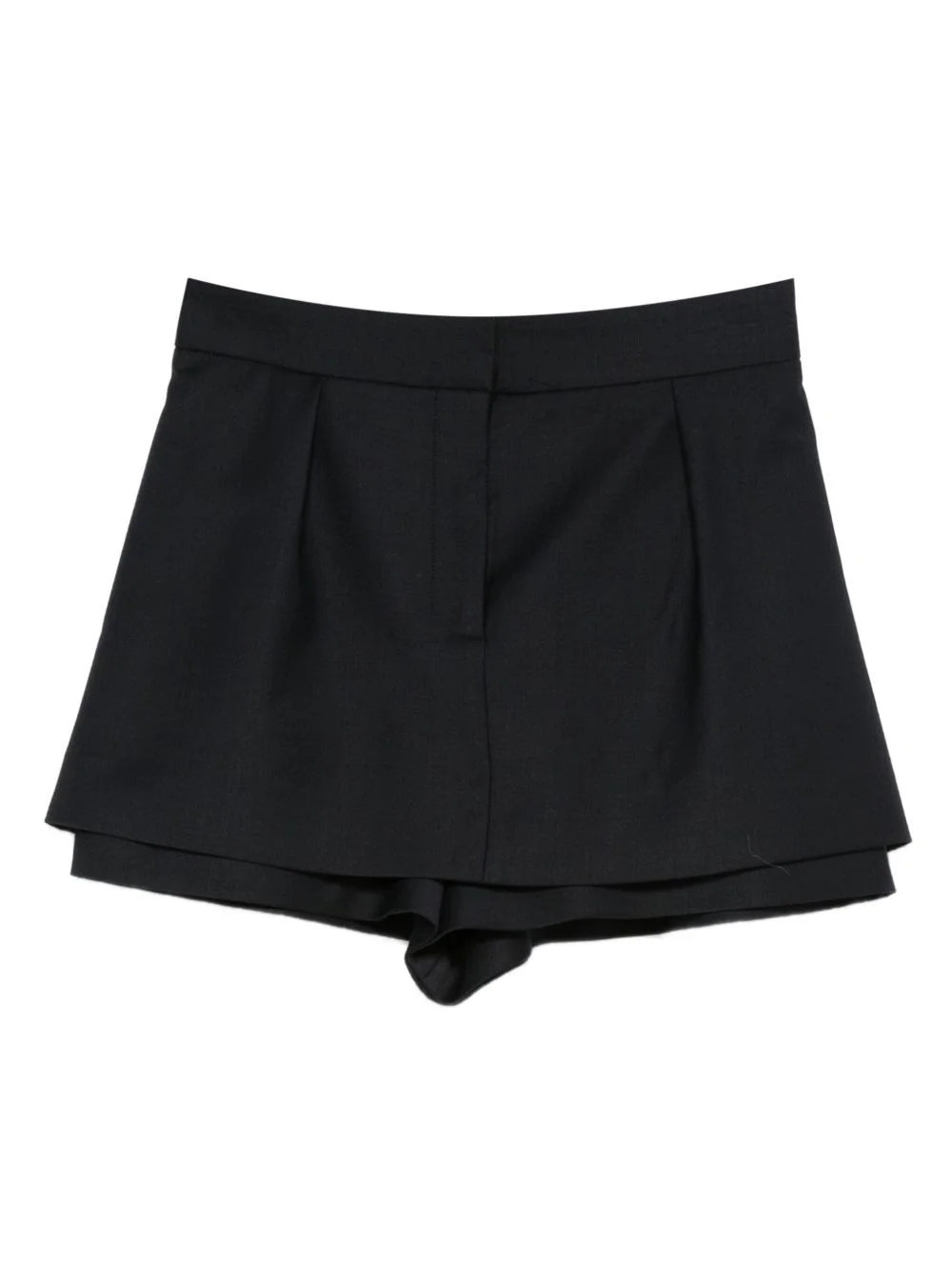 pleated layered shorts - 1
