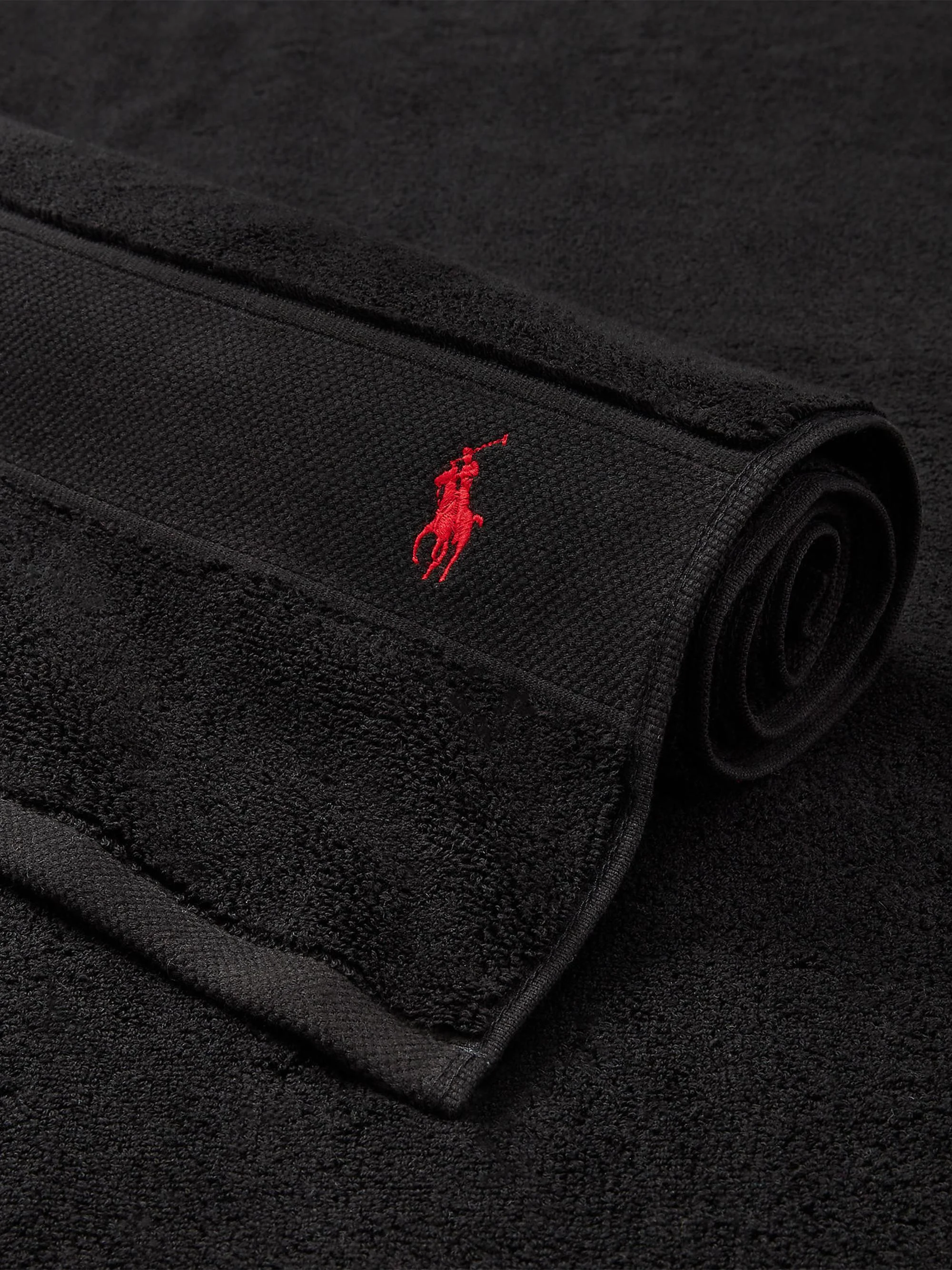 Polo Player Cotton Bath Mat - Polo Black - 1