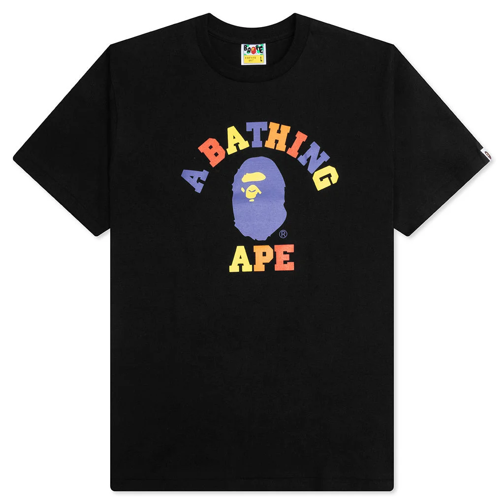 COLORS COLLEGE TEE - BLACK - 1