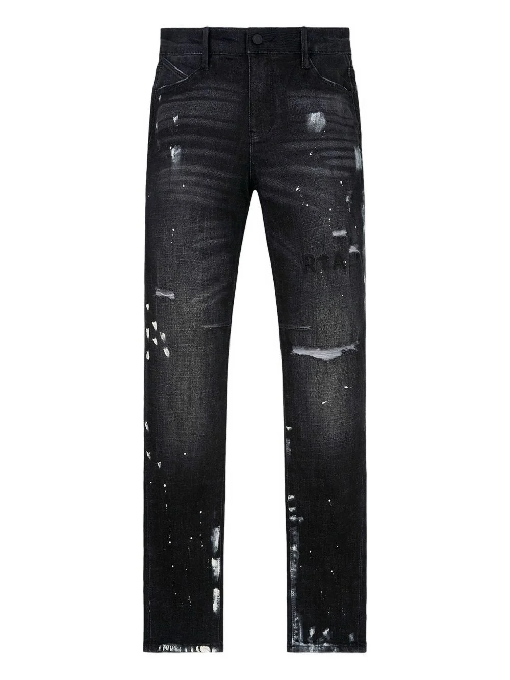 paint-splatter jeans - 1