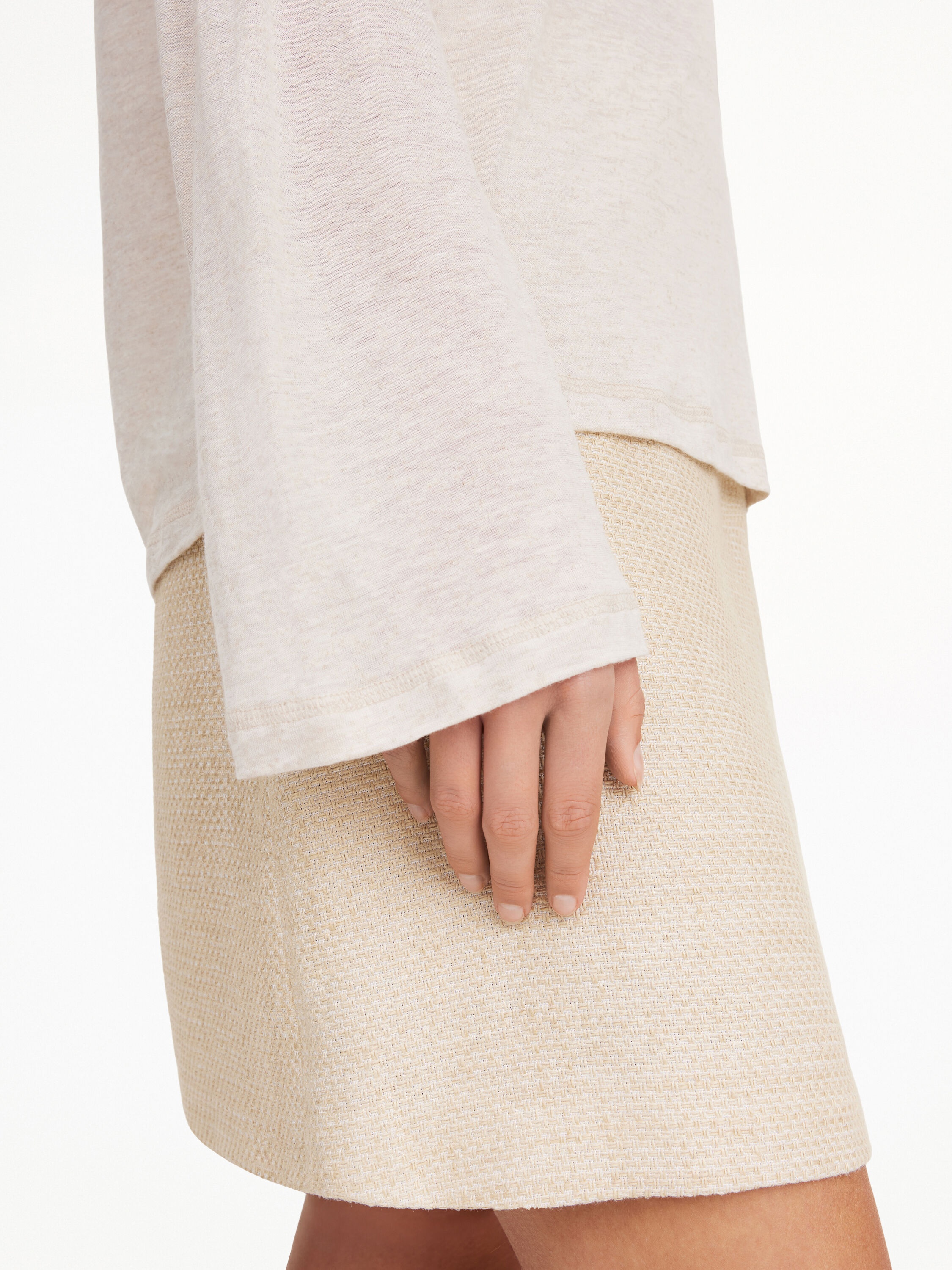 Chambray mini skirt - 4