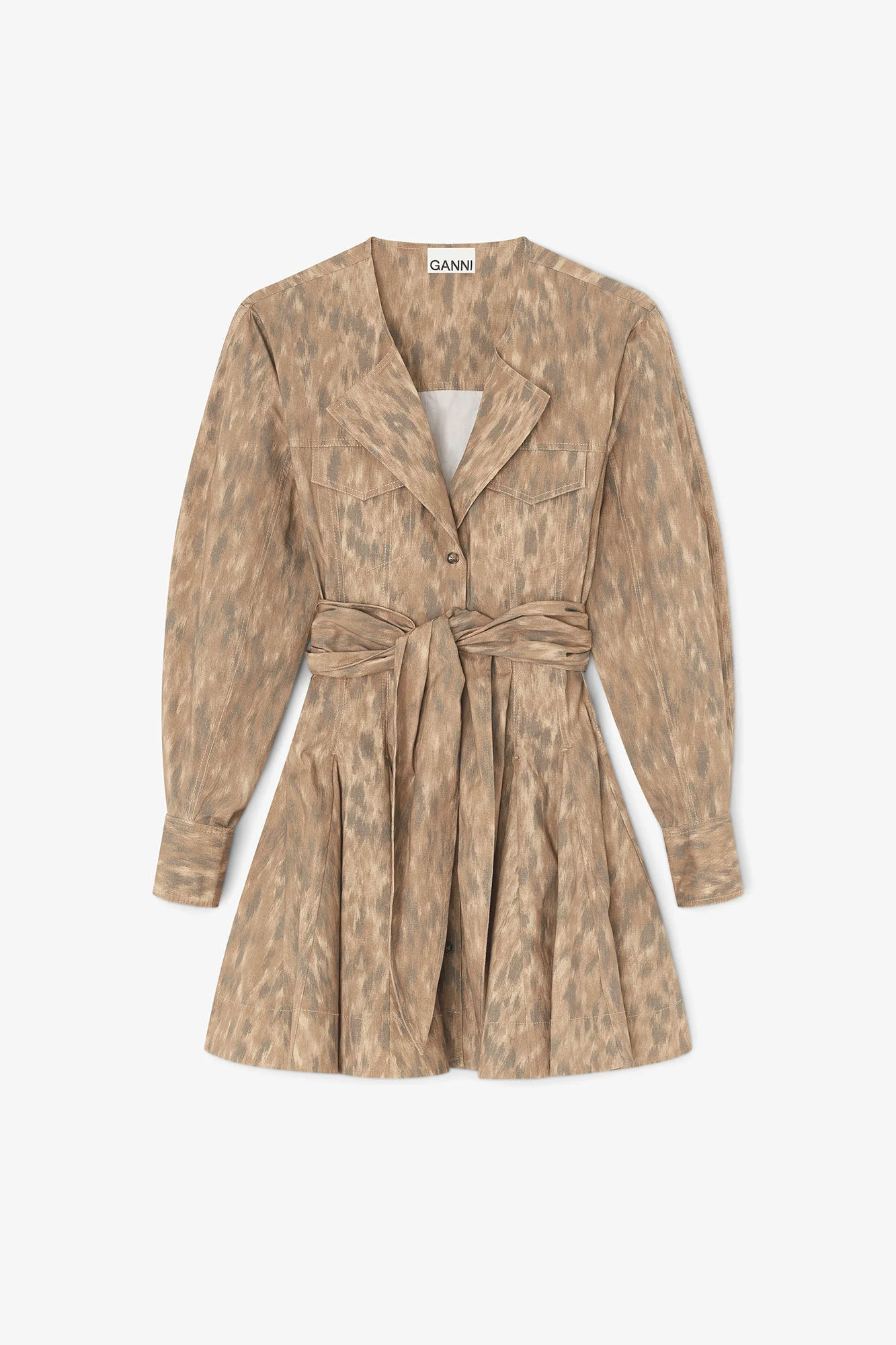 SHIRT DRESS IN STRETCH COTTON - 1