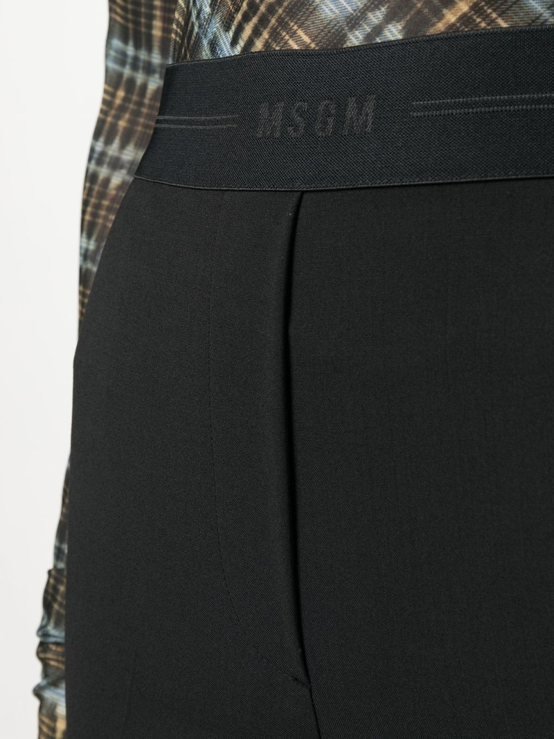 logo-waistband cropped trousers 5