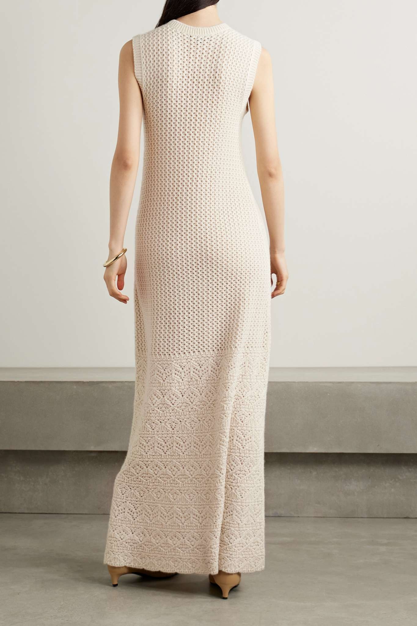 Engadin pointelle-knit cashmere maxi dress - 4