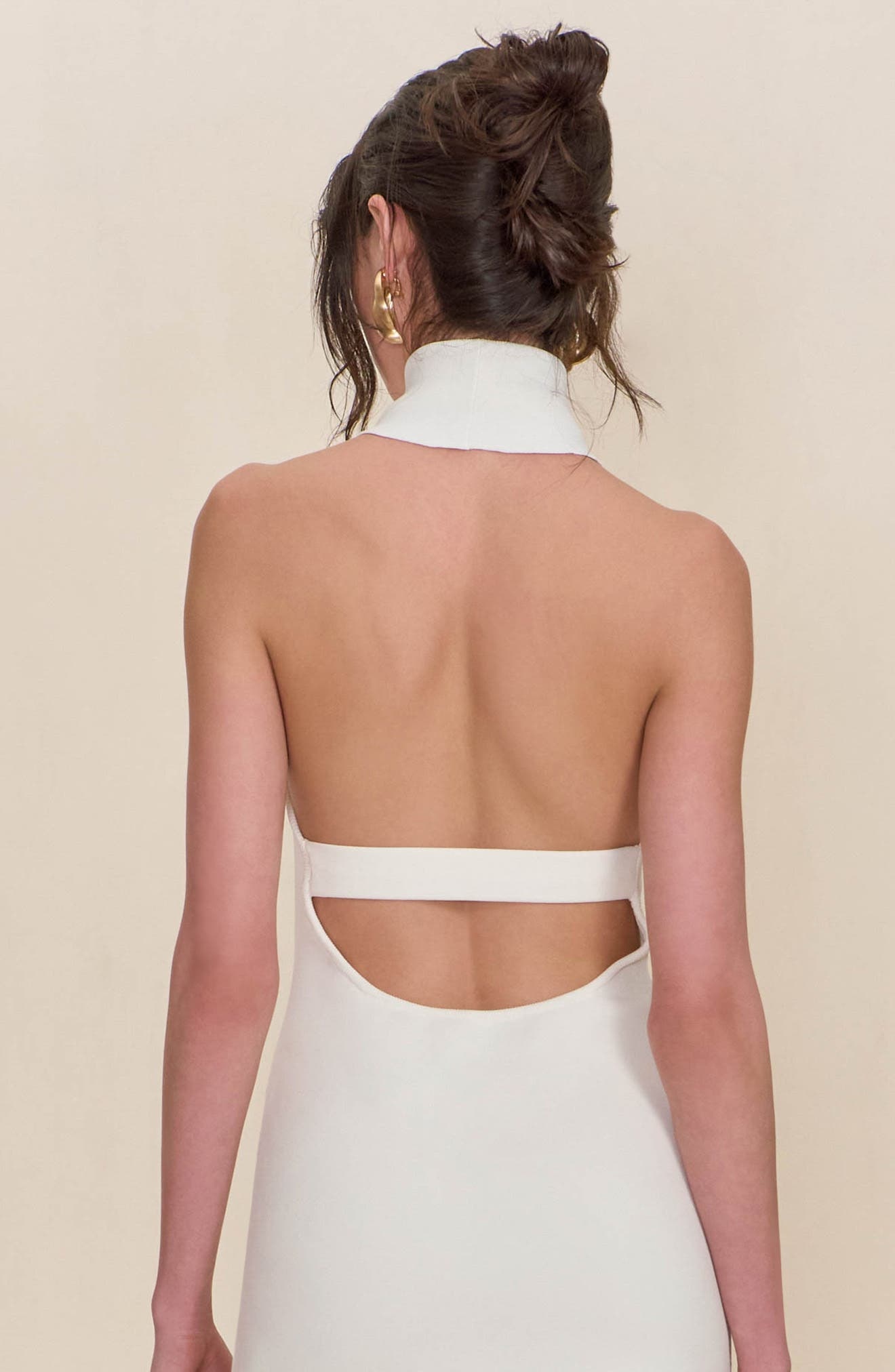 Cult Gaia Kaylilah Knit Halter Minidress in Off White at Nordstrom - 4