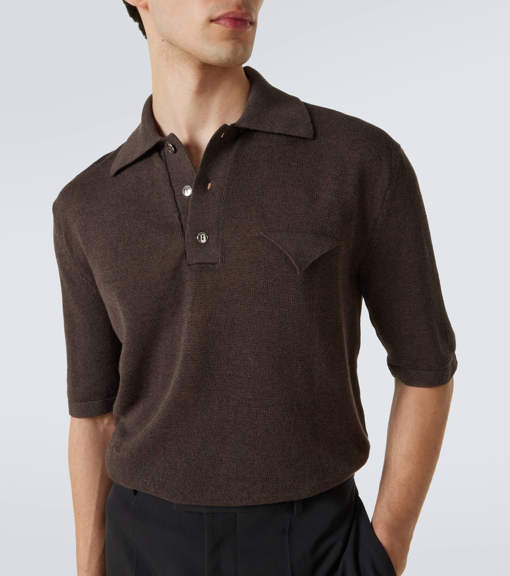 Linen polo shirt - 5