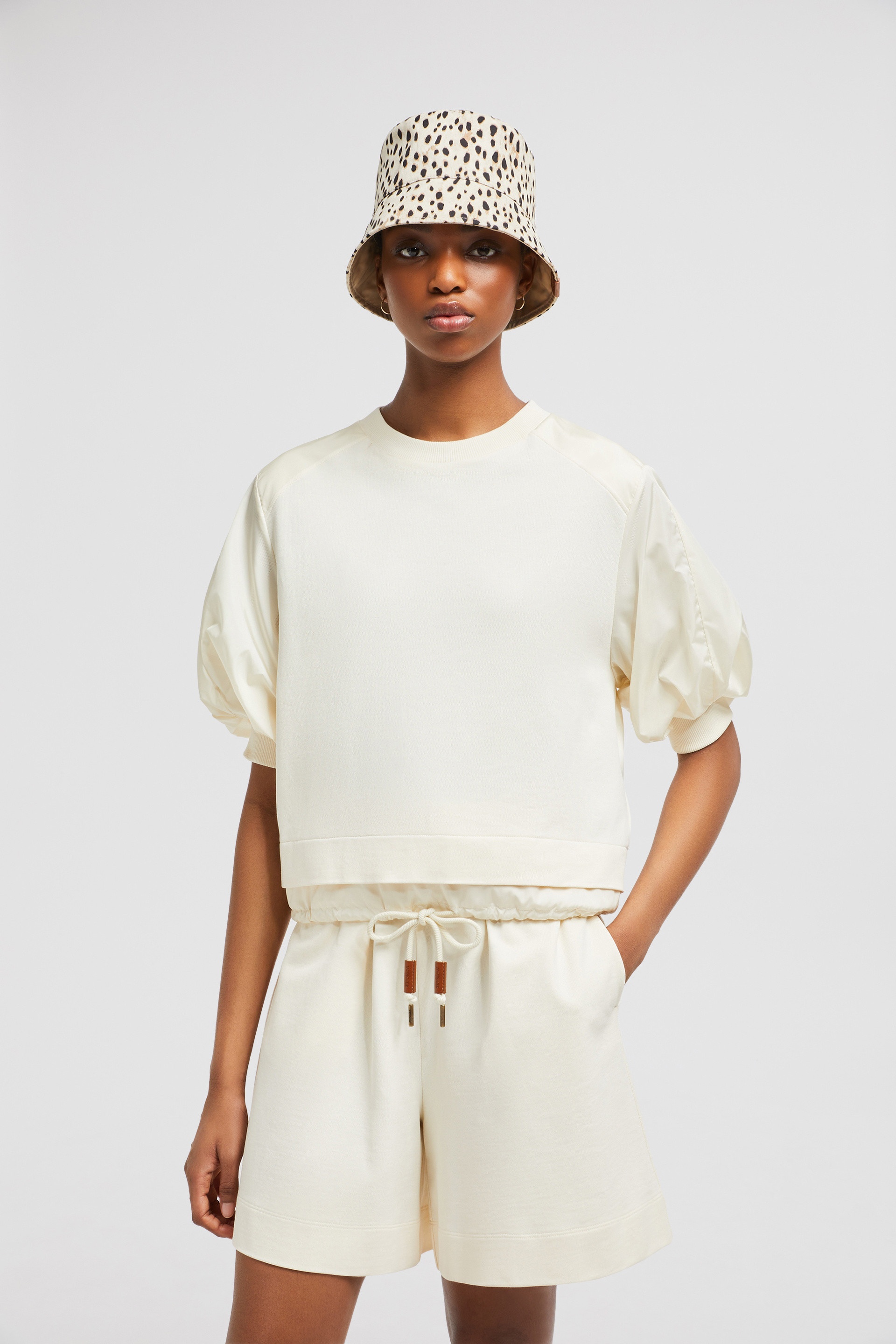 Puff Sleeve Cotton T-Shirt - 2
