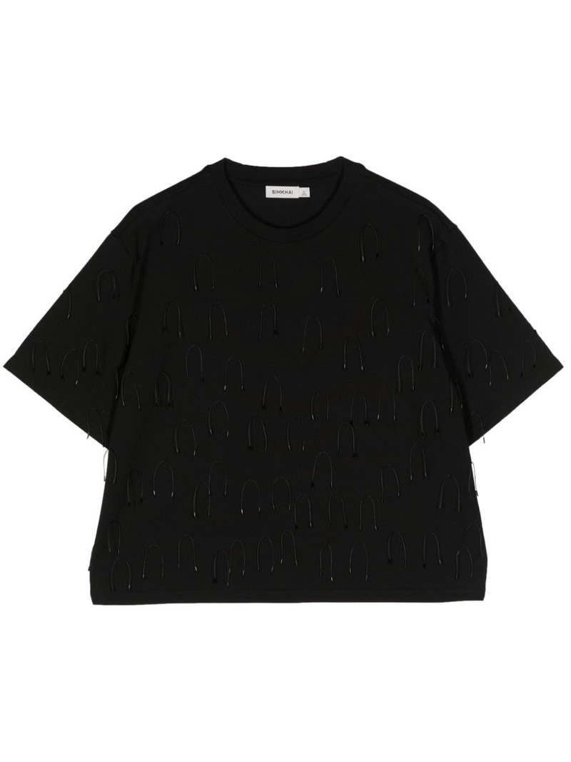 Amaru appliquÃ©-detailing T-shirt 1