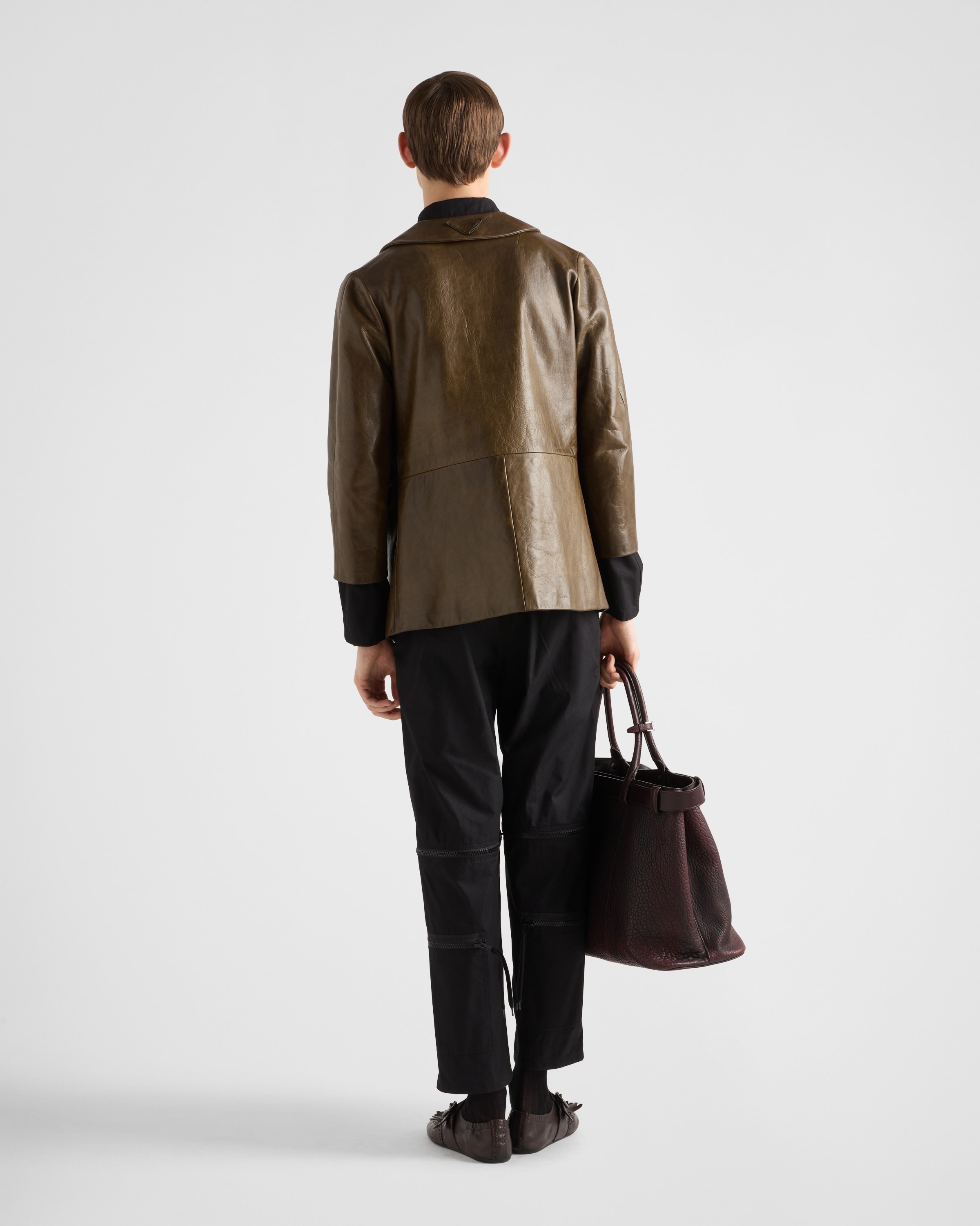 Leather blouson jacket - 5