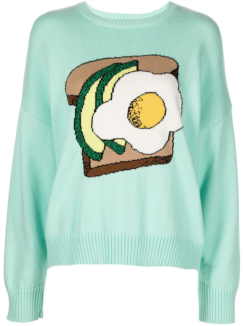 Avocado Toast merino-knit jumper 1