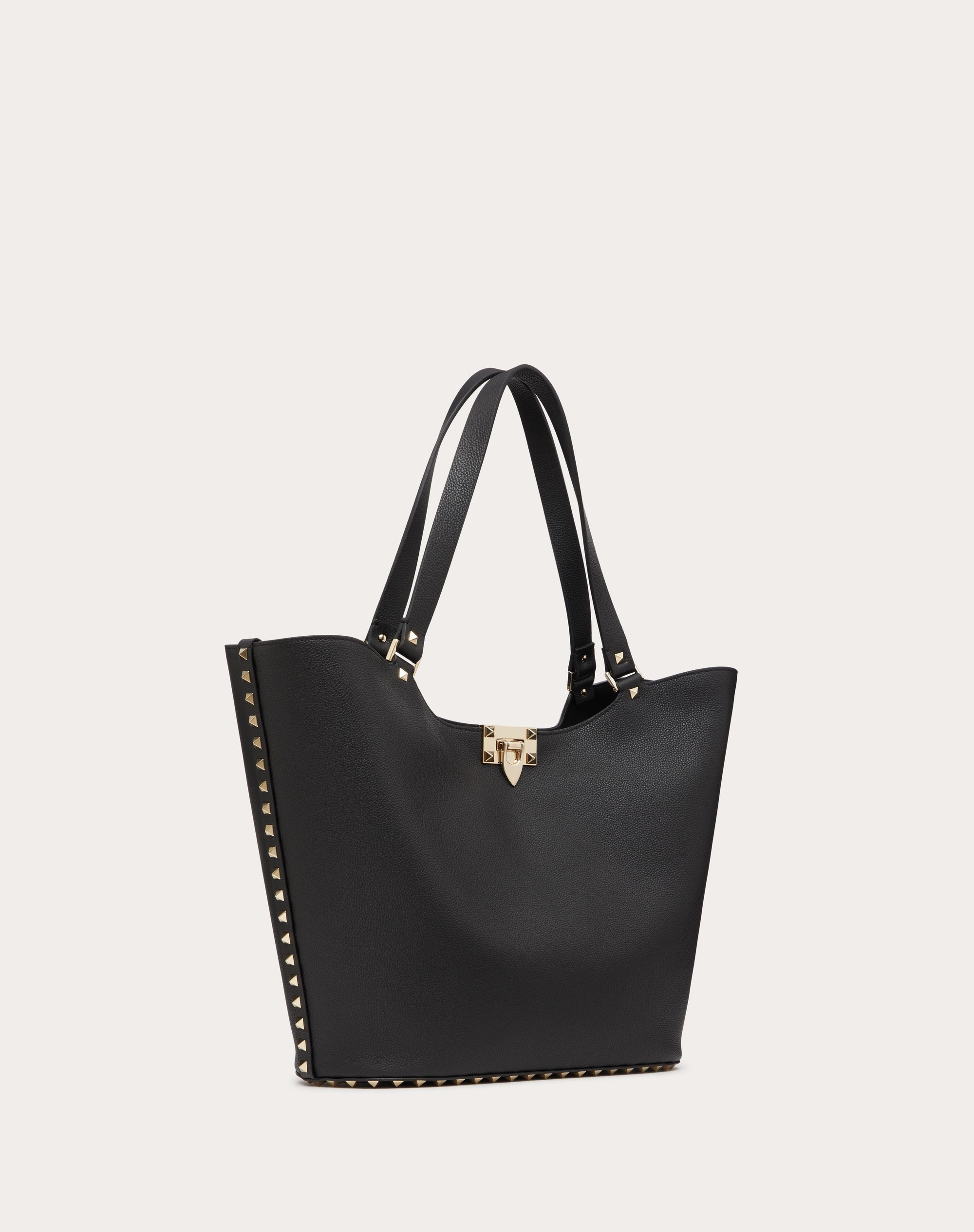 VALENTINO GARAVANI ROCKSTUD SHOPPING BAG IN GRAINY CALFSKIN - 3