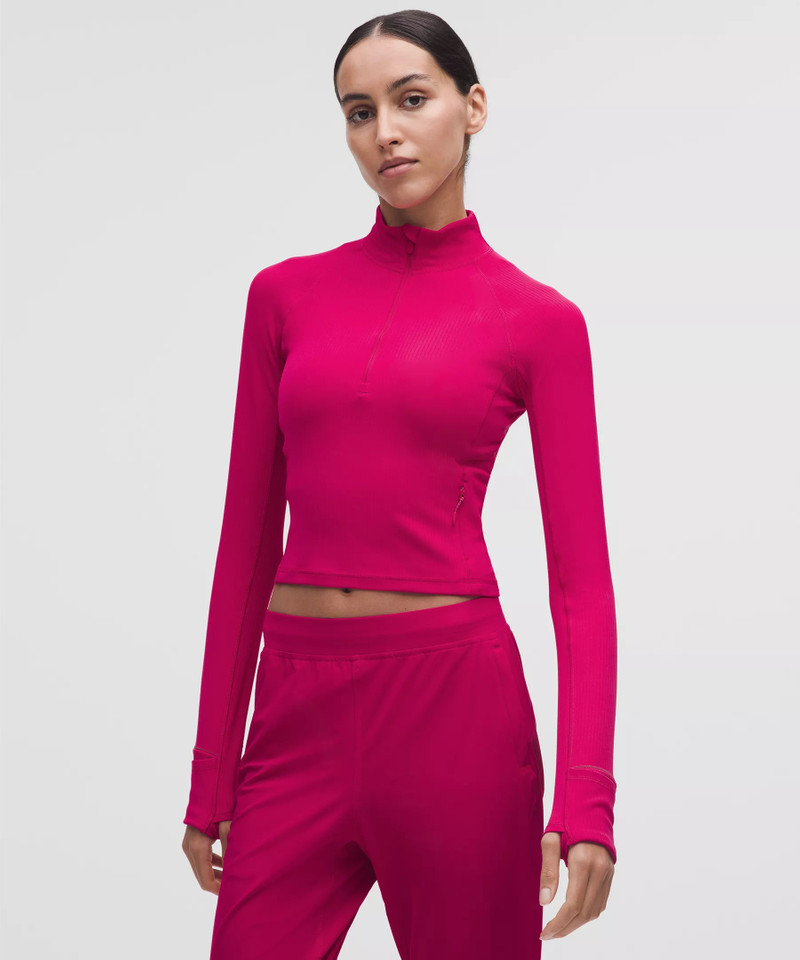 It's Rulu Ribbed Cropped Half Zip *Updated 1