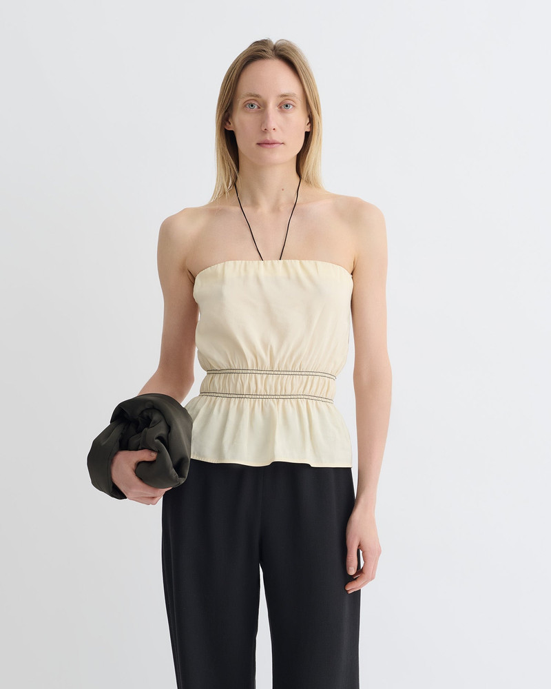 Nanushka Glass Poplin Bandeau Top outlook
