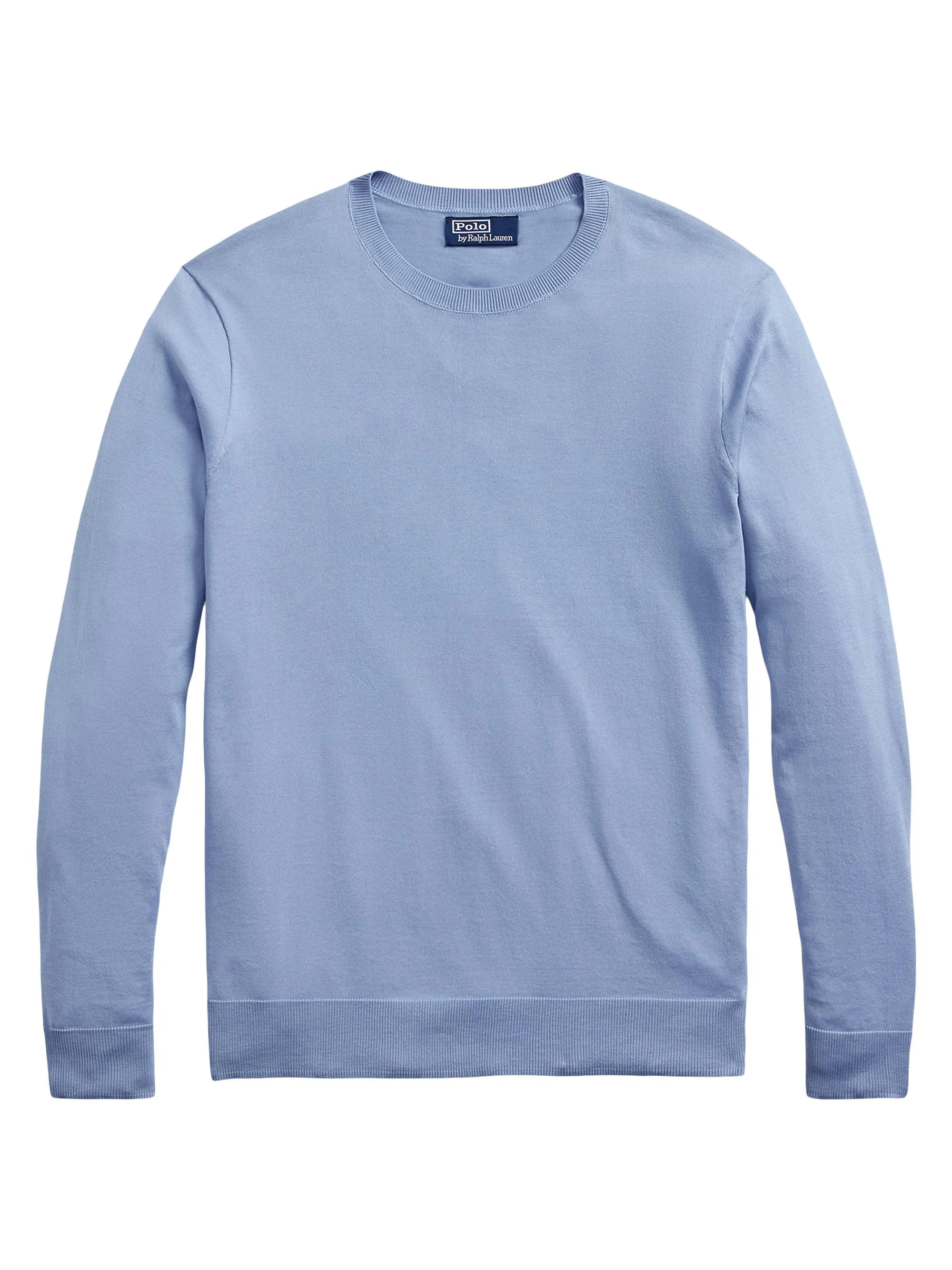 Men's Cotton Crewneck Sweater - Chambray Blue - 1