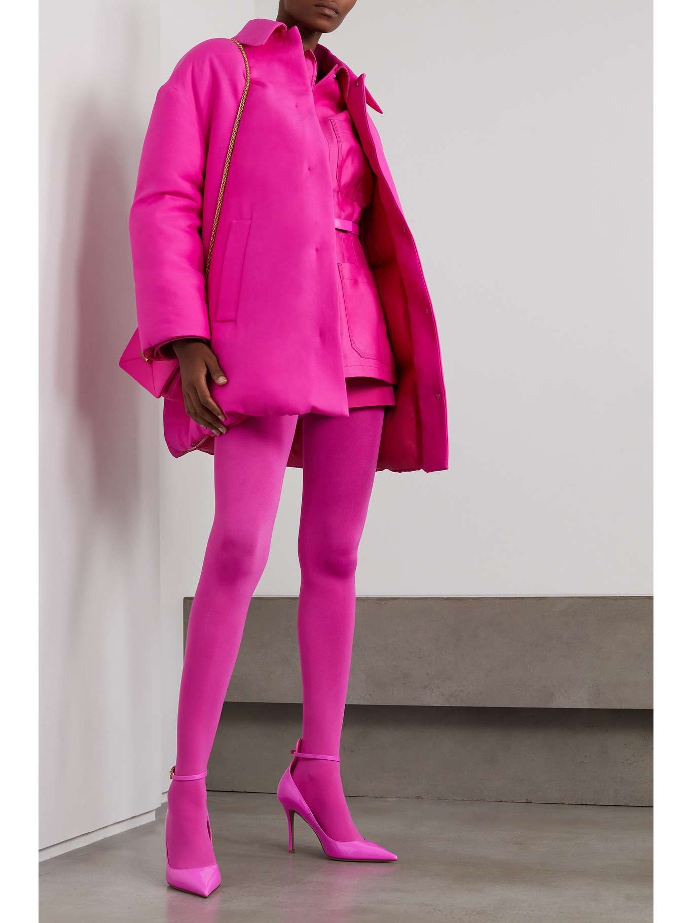 Oversized padded wool and silk-blend crepe jacket - 2