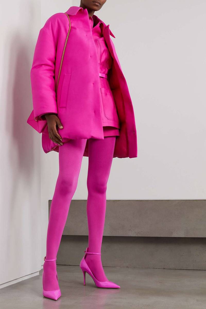 Valentino Oversized padded wool and silk-blend crepe jacket outlook