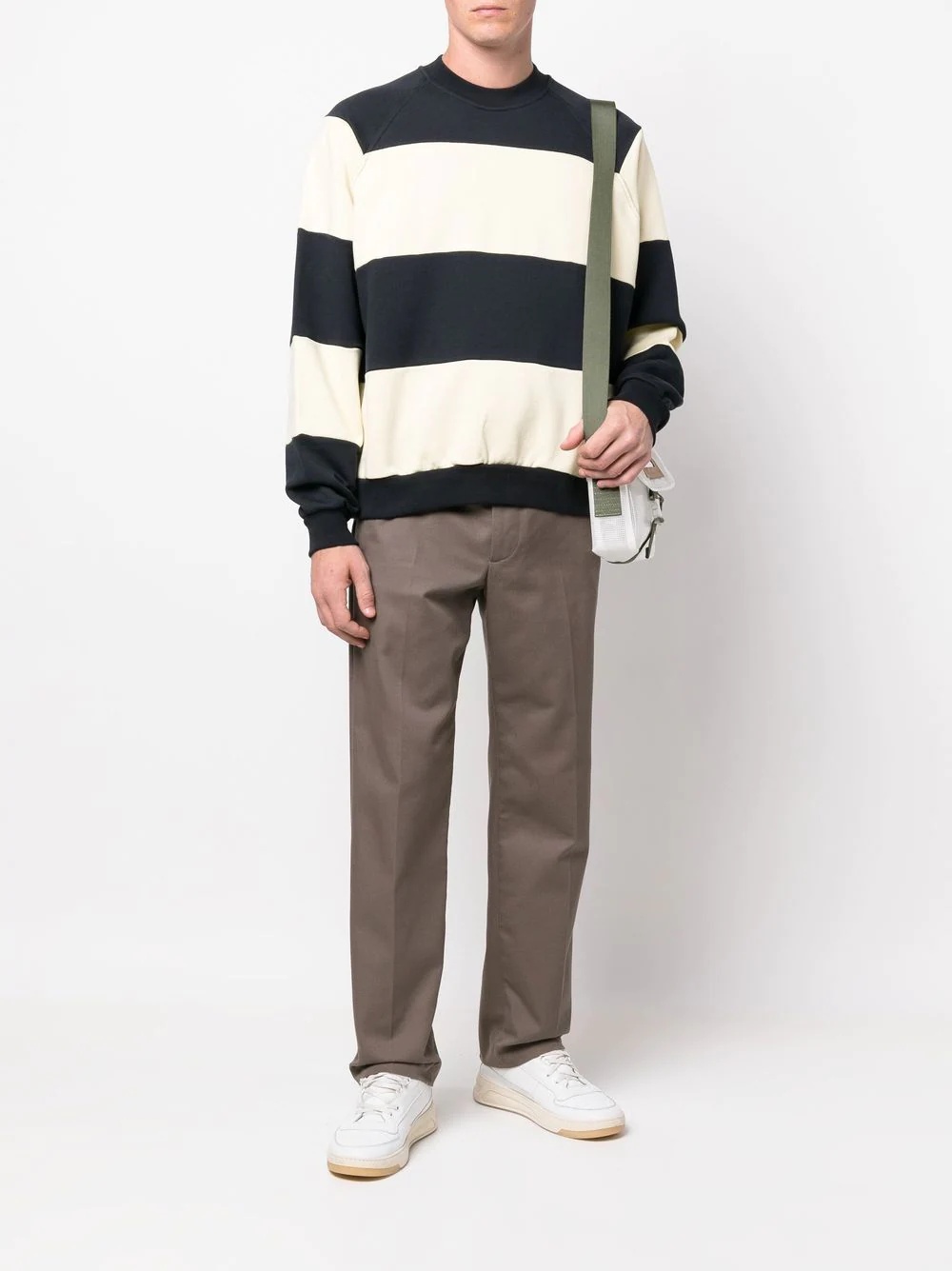 striped crew-neck sweatshirt - 2