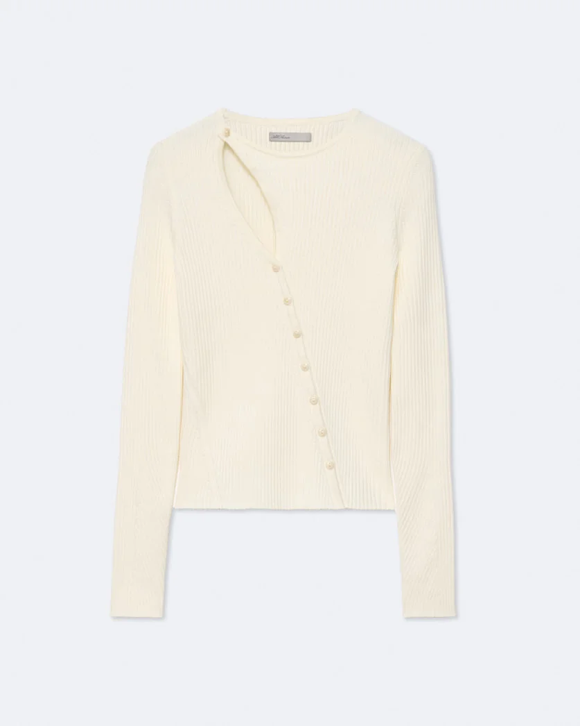 CRUZ ASYMMETRIC BUTTON-FRONT CARDIGAN - 1