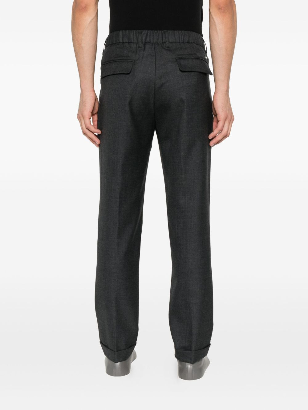 drawstring cuffed trousers - 4