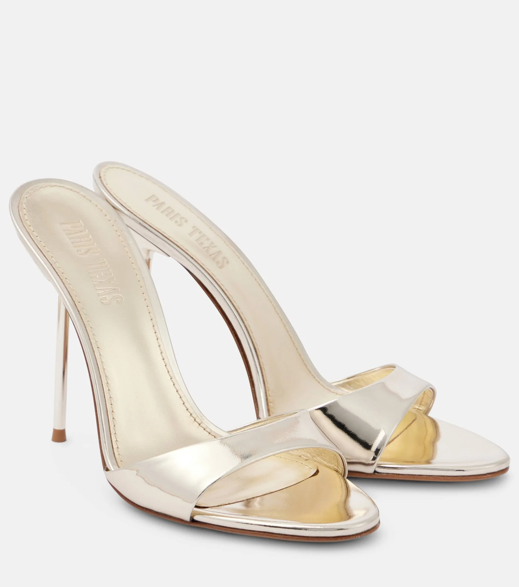 Mirrored leather sandals - 1