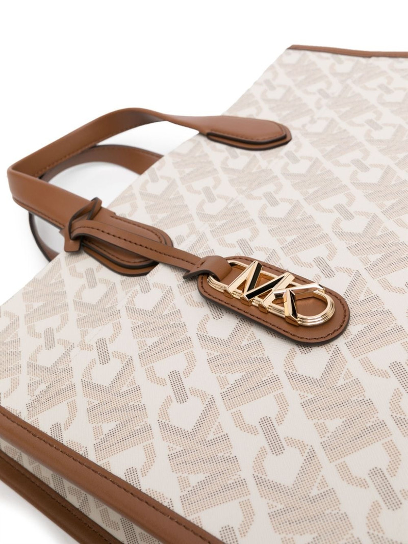 monogram-print canvas tote bag 4