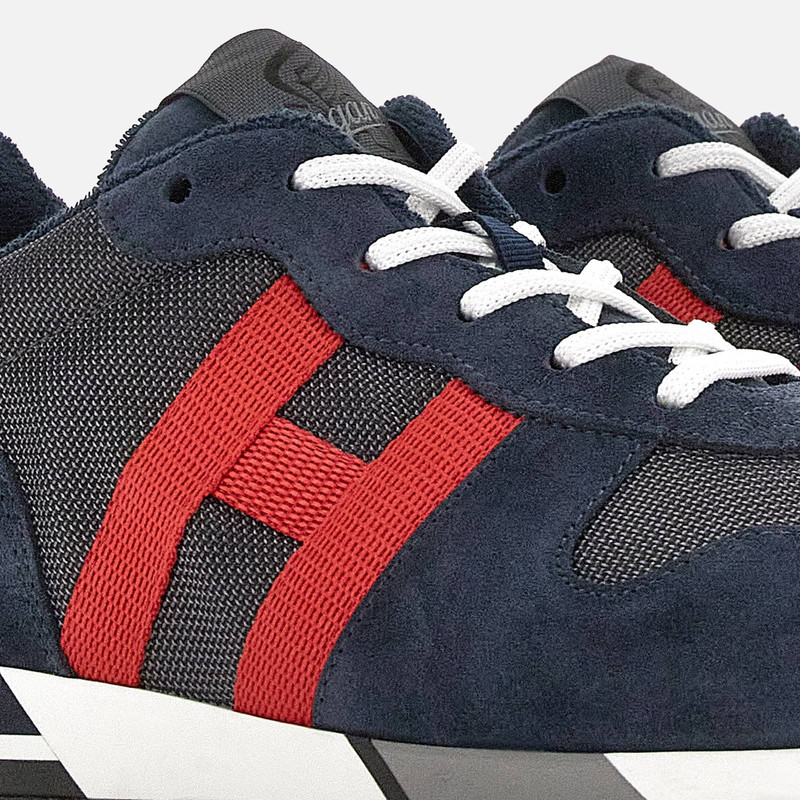 Sneakers 호건 H383 블루 그레이 레드 6