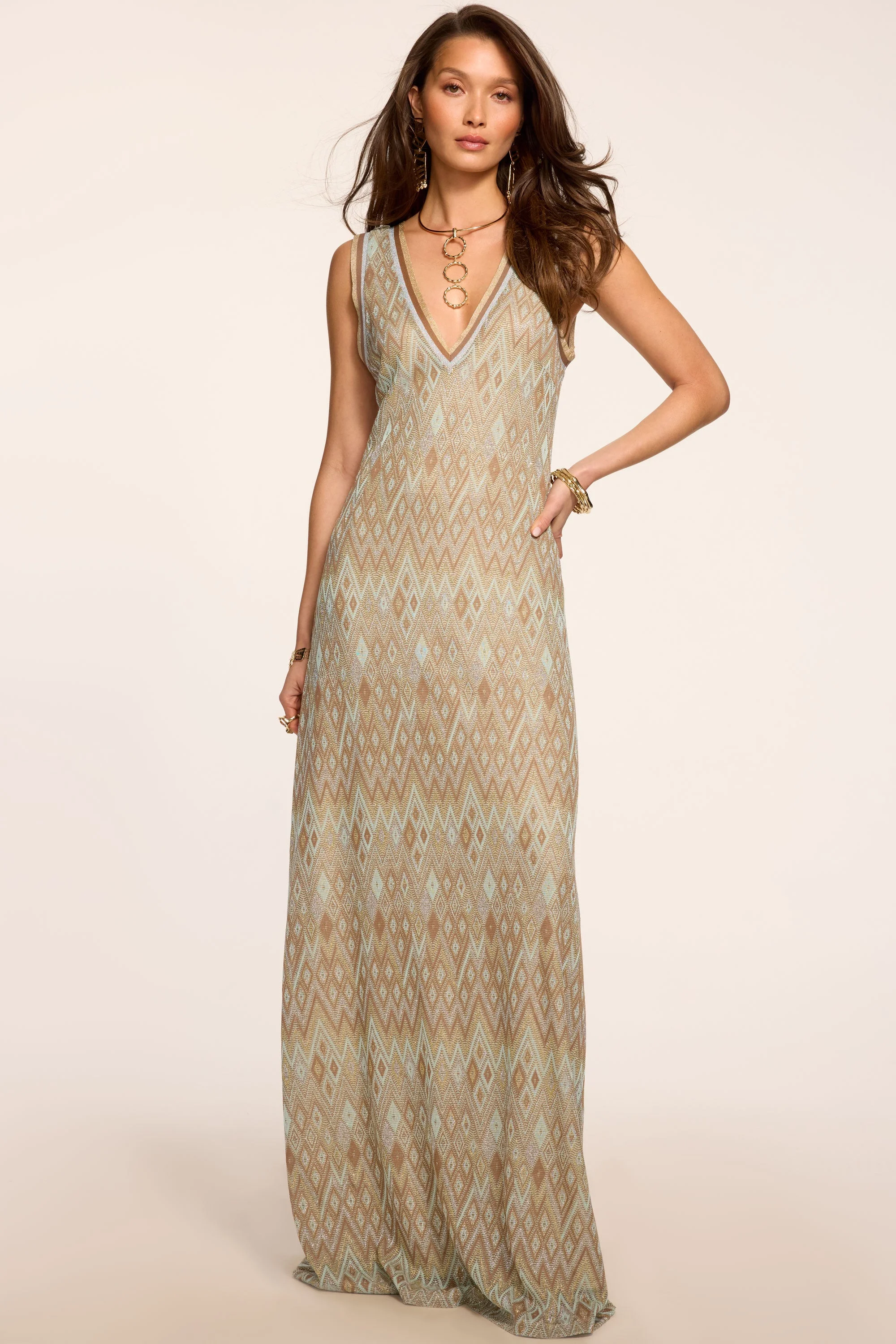 Reese Printed Knit Maxi Dress - 1