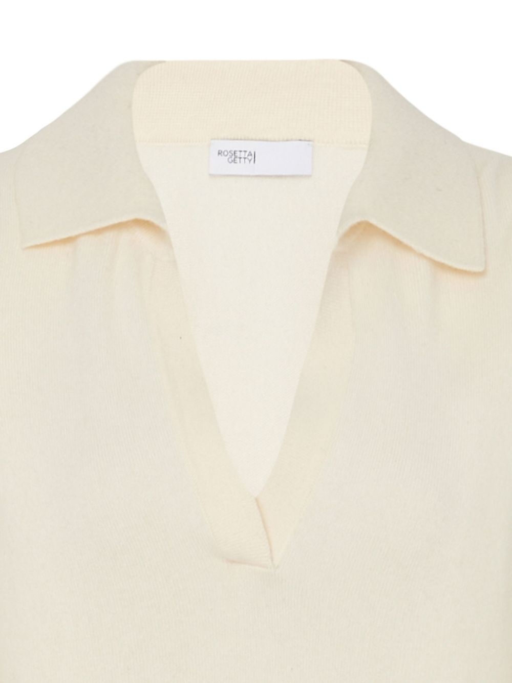 open-neck knitted polo top - 2