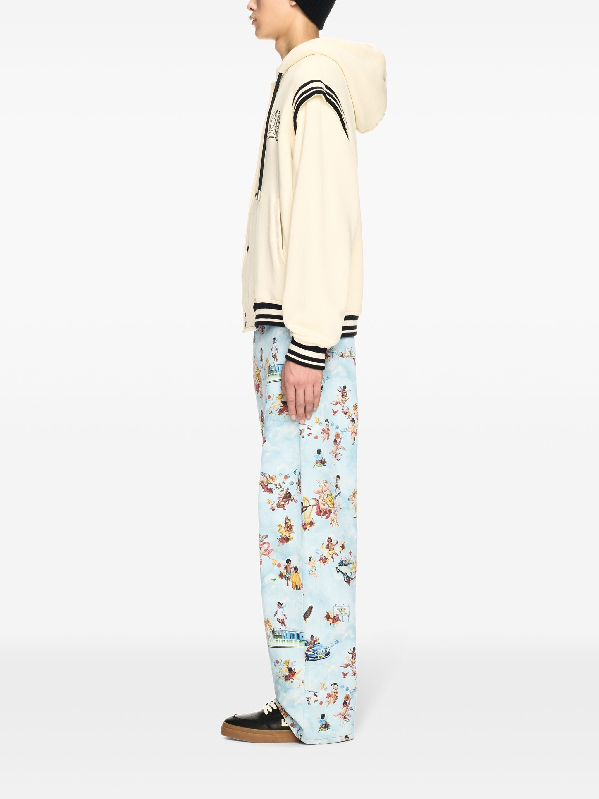 Off White Men Off Fleece Varsity Hoodie - 2
