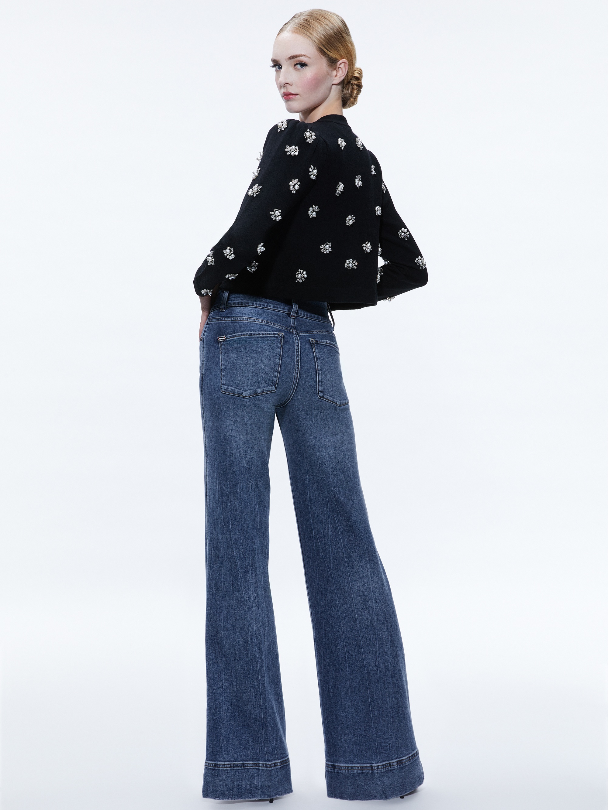 TRINA EMBELLISHED CROPPED CARDIGAN - 3