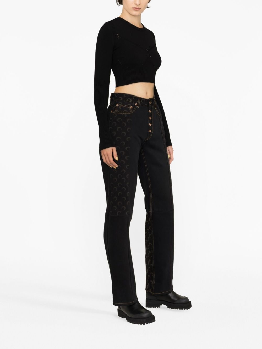 cropped knitted top - 4