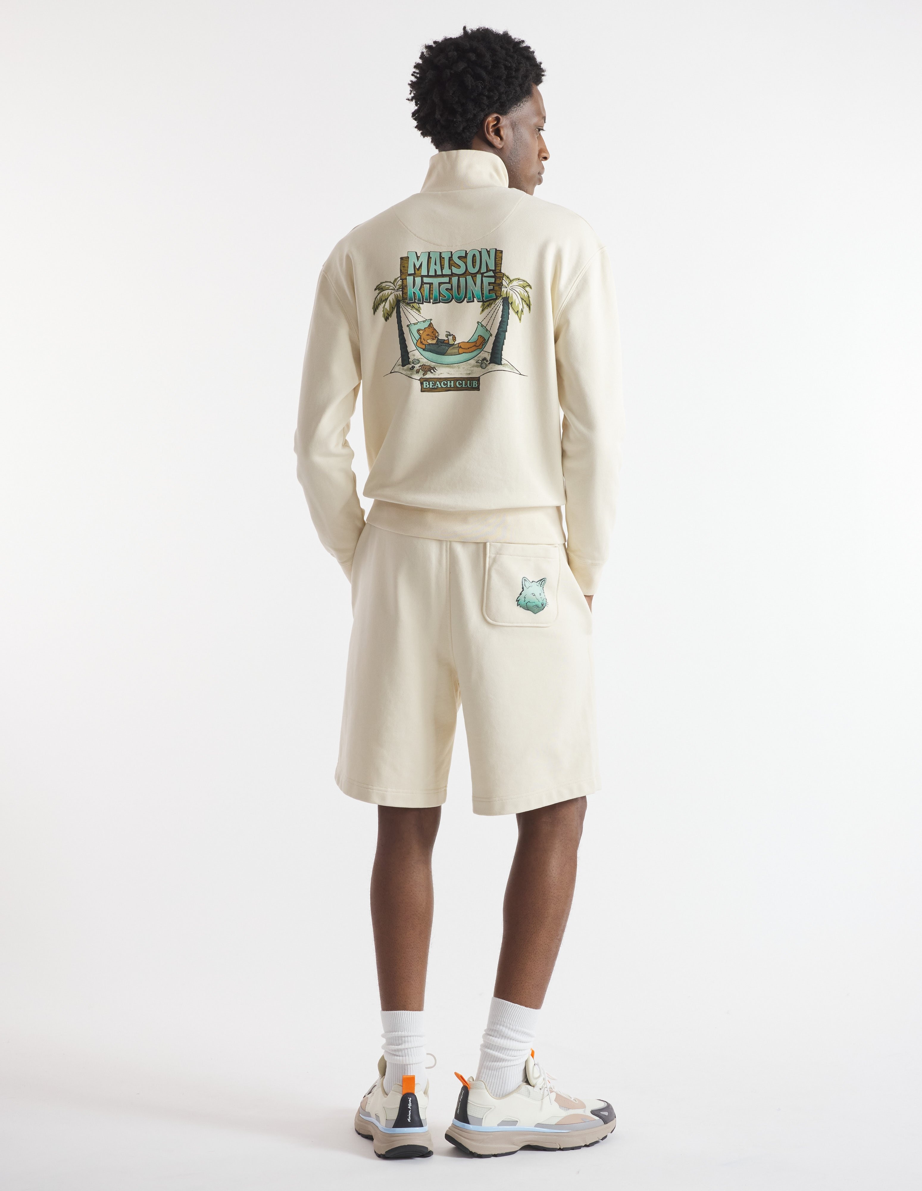 6-18 MAISON KITSUNE BEACH CLUB HALF ZIP COMFORT SWEATSHIRT - 6