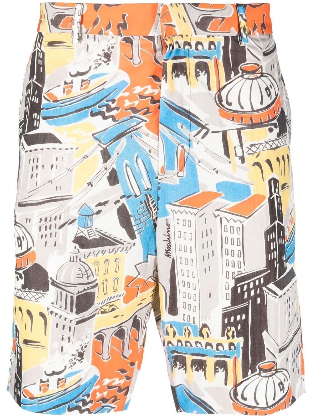 graphic-print bermuda shorts - 1