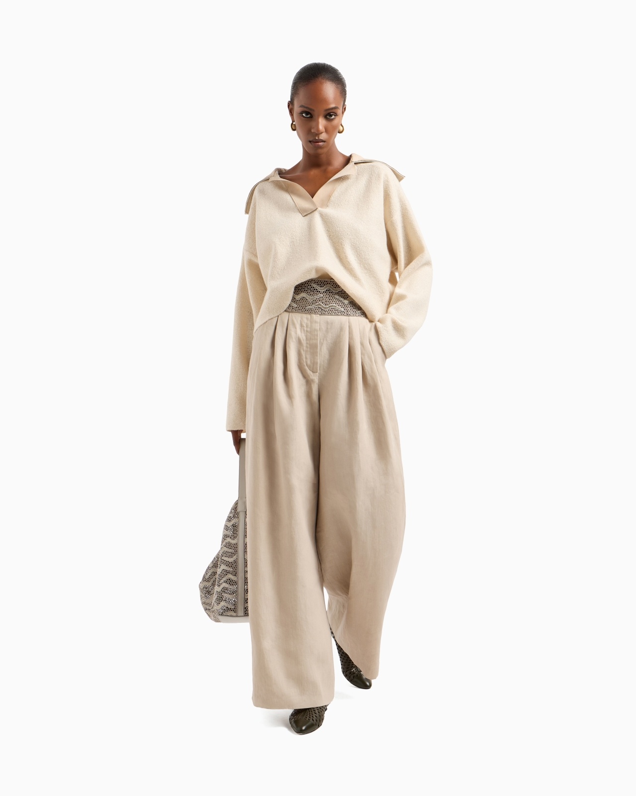 WIDE-LEGGED LINEN TROUSERS - 2