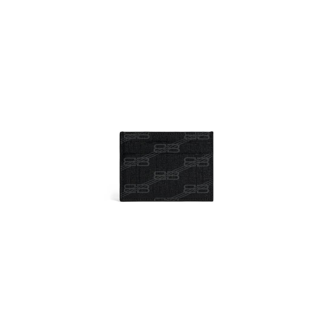 Men's Signature Card Holder Bb Monogram Coated Canvas in Black - 2
