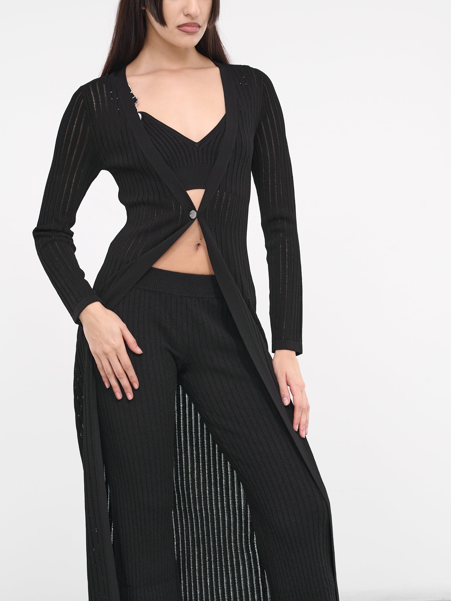 Rib-Knit Maxi Cardigan - 5