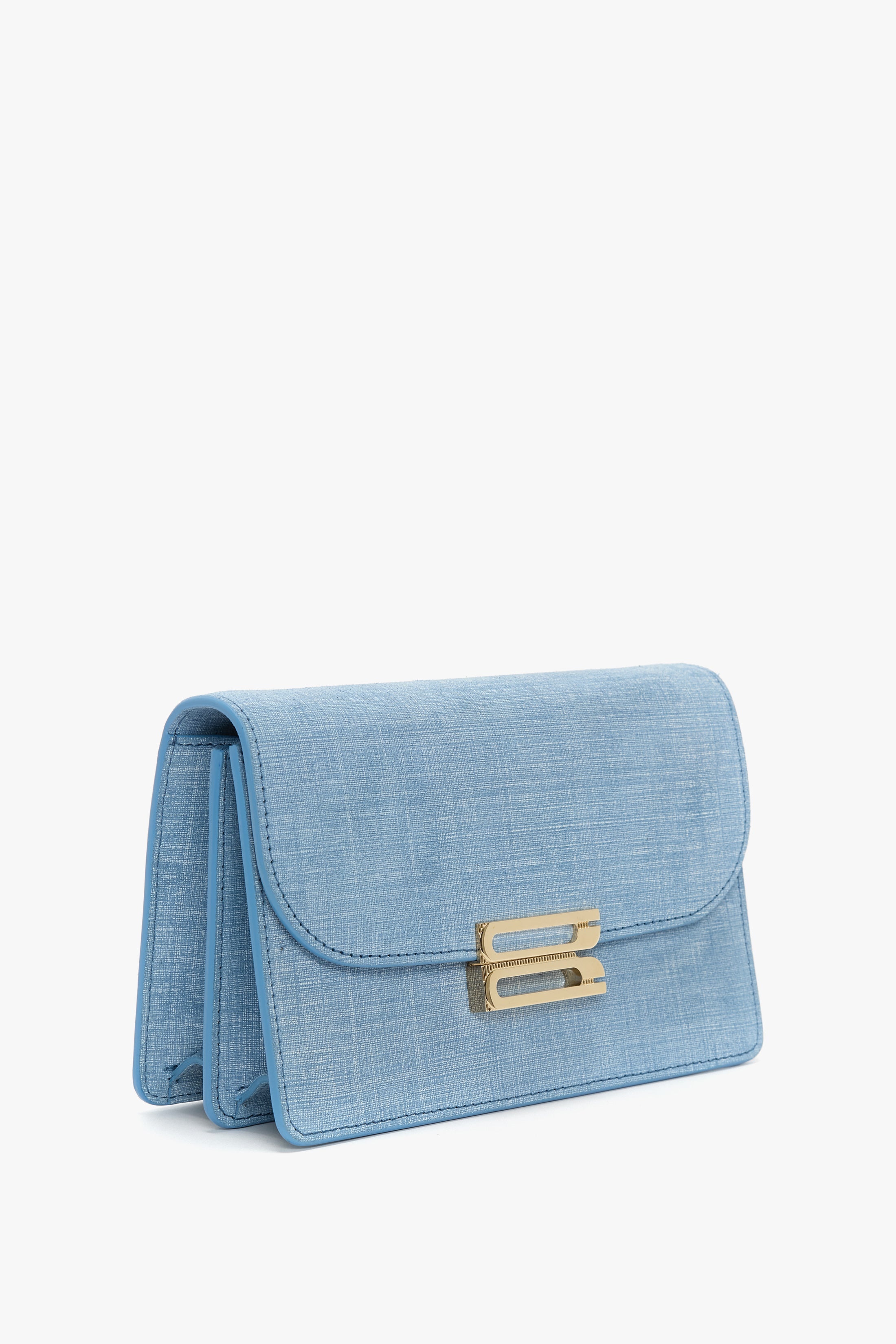 Mini Dorian Bag In Light Blue Chambray Effect Suede - 2