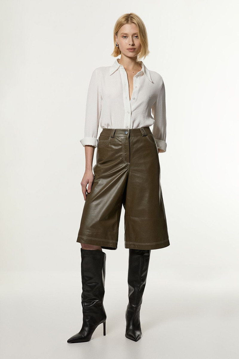 Leather 5 Pocket Bermuda Short 1